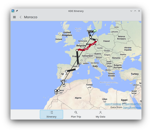 Trip from Berlin, to spain, to morocco, flying back to danemark and then back on  a train to Berlin