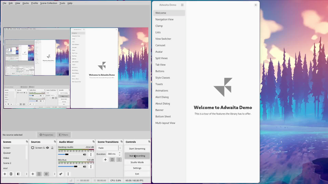Showcasing window screencasting in niri.