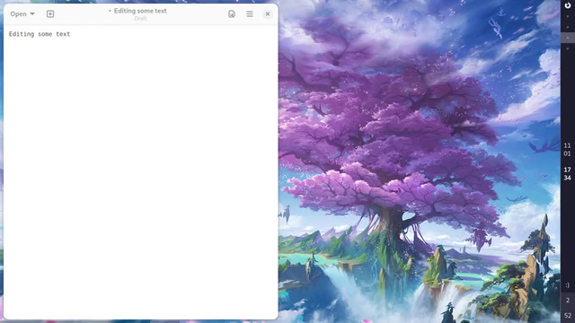 Showcasing auto-floating dialogs and windows in niri.