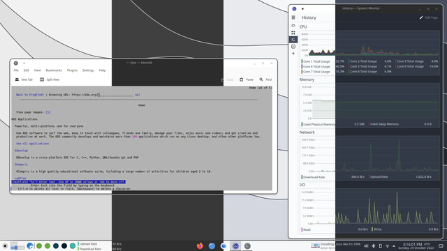 Konsole and Plasma System Monitor running with the Graphite global theme series (Light, Dark, Nord Light, Nord Dark) in a four-way split