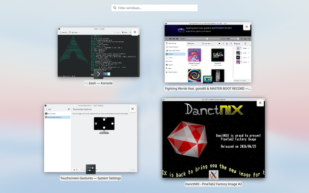 KDE "Present Windows" effect
