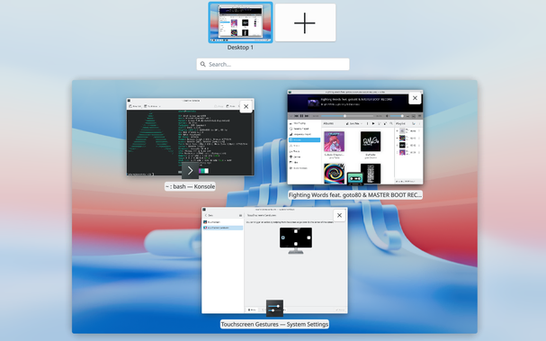 KDE "Overview" effect